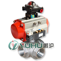 氣動三通內(nèi)螺紋球閥 （配電磁閥、限位開關） 